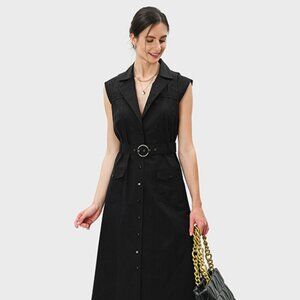 ✨ eShakti Cotton Poplin Belted A-Line Dress (Style CL0096665) ✨ Lovely classic